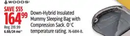 Canadian Tire Down-Hybrid Insulated Mummy Sleeping Bag with Compression Sack offer