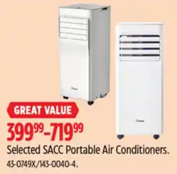 Canadian Tire For Living Selected SACC Portable Air Conditioners offer