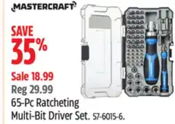 Canadian Tire Mastercraft 65-Pc Ratcheting Multi-Bit Driver Set offer