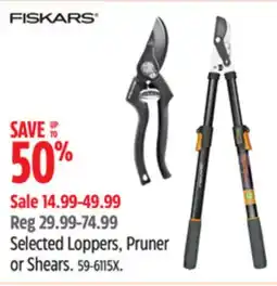 Canadian Tire Selected Loppers, Pruner or Shears offer