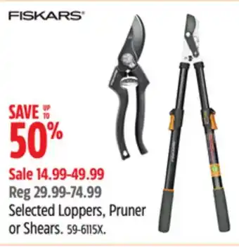 Canadian Tire Selected Loppers, Pruner or Shears offer