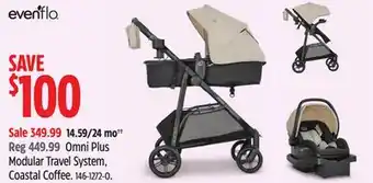 Canadian Tire Evenflo Modular Travel System, Coastal Coffee offer