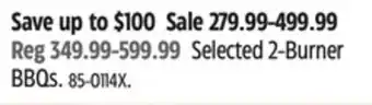 Canadian Tire Vermont Selected 2-Burner BBQs offer