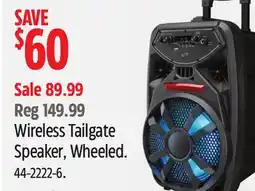 Canadian Tire Wireless Tailgate Speaker, Wheeled offer