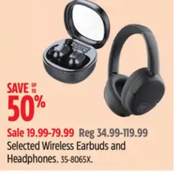 Canadian Tire Anex Selected Wireless Earbuds and Headphones offer