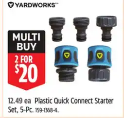 Canadian Tire YARDWORKS Plastic Quick Connect Starter Set, 5-Pc offer