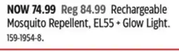 Canadian Tire Thermacell Rechargeable Mosquito Repellent, EL55 + Glow Light offer