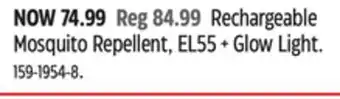 Canadian Tire Thermacell Rechargeable Mosquito Repellent, EL55 + Glow Light offer