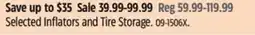 Canadian Tire MotoMaster Selected Inflators and Tire Storage offer