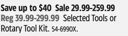Canadian Tire Certified Selected Tools or Rotary Tool Kit offer