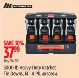 Canadian Tire Motomaster 3000-lb Heavy-Duty Ratchet Tie-Downs, 14´, 4-Pk offer