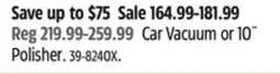 Canadian Tire Canvas Car Vacuum or 10˝ Polisher offer