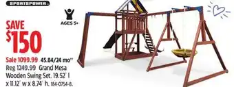 Canadian Tire Grand Mesa Wooden Swing Set offer
