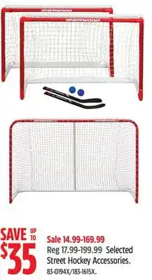 Canadian Tire green biscuit Selected Street Hockey Accessories offer