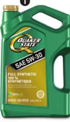 Canadian Tire Quaker State Full Synthetic Motor Oil. 3 grades available. 5L offer