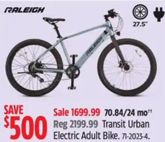 Canadian Tire Raleigh Transit Urban Electric Adult Bike offer