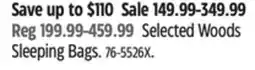 Canadian Tire Selected Woods Sleeping Bags offer