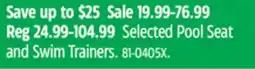 Canadian Tire Step 2 Selected Pool Seat and Swim Trainers offer