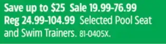 Canadian Tire Step 2 Selected Pool Seat and Swim Trainers offer