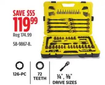 Canadian Tire Stanley 126-pc Socket Set offer
