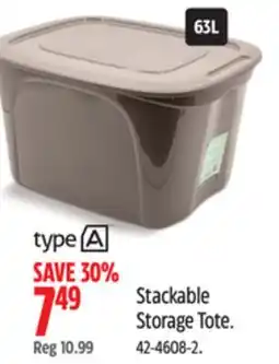 Canadian Tire type A Stackable Storage Tote offer