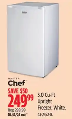 Canadian Tire Master Chef 3.0 Cu-Ft Upright Freezer offer