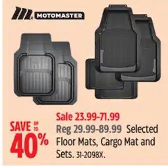 Canadian Tire Selected Floor Mats, Cargo Mat and Sets offer