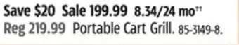 Canadian Tire MASTER Portable Cart Grill offer