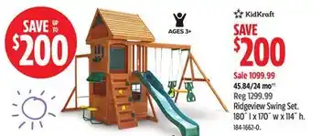 Canadian Tire Ridgeview Swing Set offer