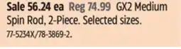Canadian Tire Ugly Stik GX2 Medium Spin Rod, 2-Piece offer