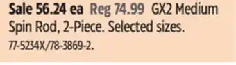 Canadian Tire Ugly Stik GX2 Medium Spin Rod, 2-Piece offer