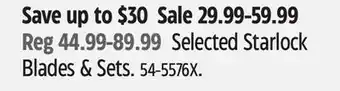 Canadian Tire Selected Starlock Blades & Sets offer