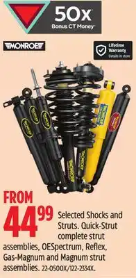 Canadian Tire Monroe Selected Shocks and Struts offer