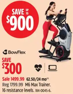 Canadian Tire Bowflex M6 Max Trainer. 16 resistance levels offer