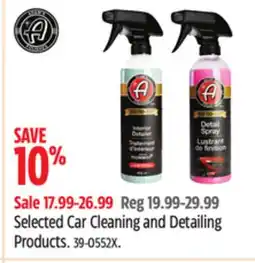 Canadian Tire Adam Selected Car Cleaning and Detailing Products offer