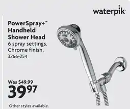 Home Hardware PowerSpray + Handheld Shower Head offer