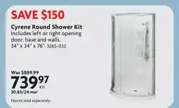 Home Hardware Cyrene Round Shower Kit offer
