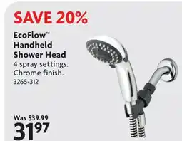 Home Hardware EcoFlow Handheld Shower Head offer