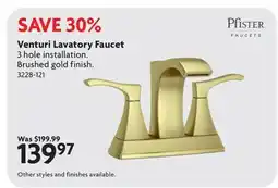 Home Hardware Venturi Lavatory Faucet offer
