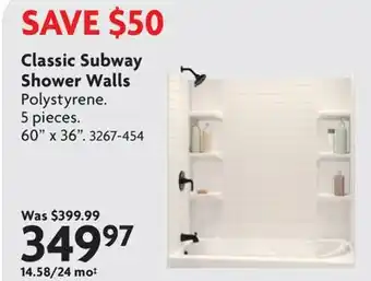 Home Hardware Classic Subway Shower Walls offer