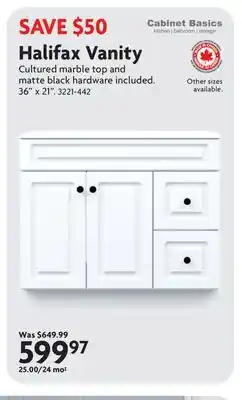 Home Hardware Halifax Vanity offer