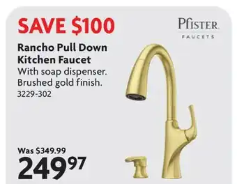 Home Hardware Rancho Pull Down Kitchen Faucet offer