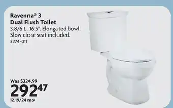 Home Hardware Ravenna 3 Dual Flush Toilet offer
