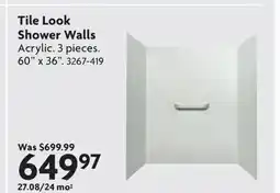 Home Hardware Tile Look Shower Walls offer