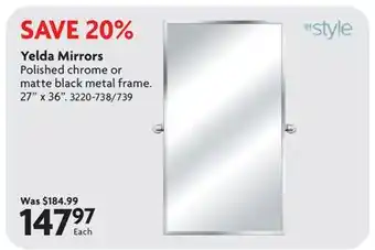 Home Hardware Yelda Mirrors offer