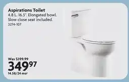Home Hardware Aspirations Toilet offer