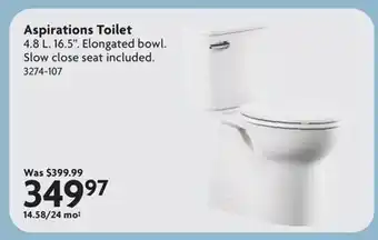 Home Hardware Aspirations Toilet offer