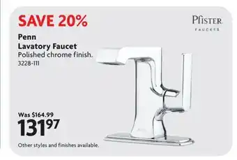 Home Hardware Penn Lavatory Faucet offer