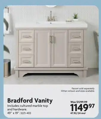 Home Hardware Bradford Vanity offer