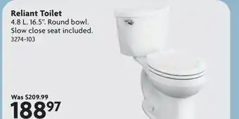 Home Hardware Reliant Toilet offer